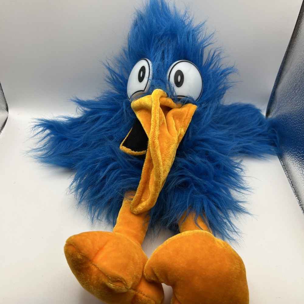 Vintage Toko the Absurd Bird Toucan Plush Hand Puppet Blue Yellow